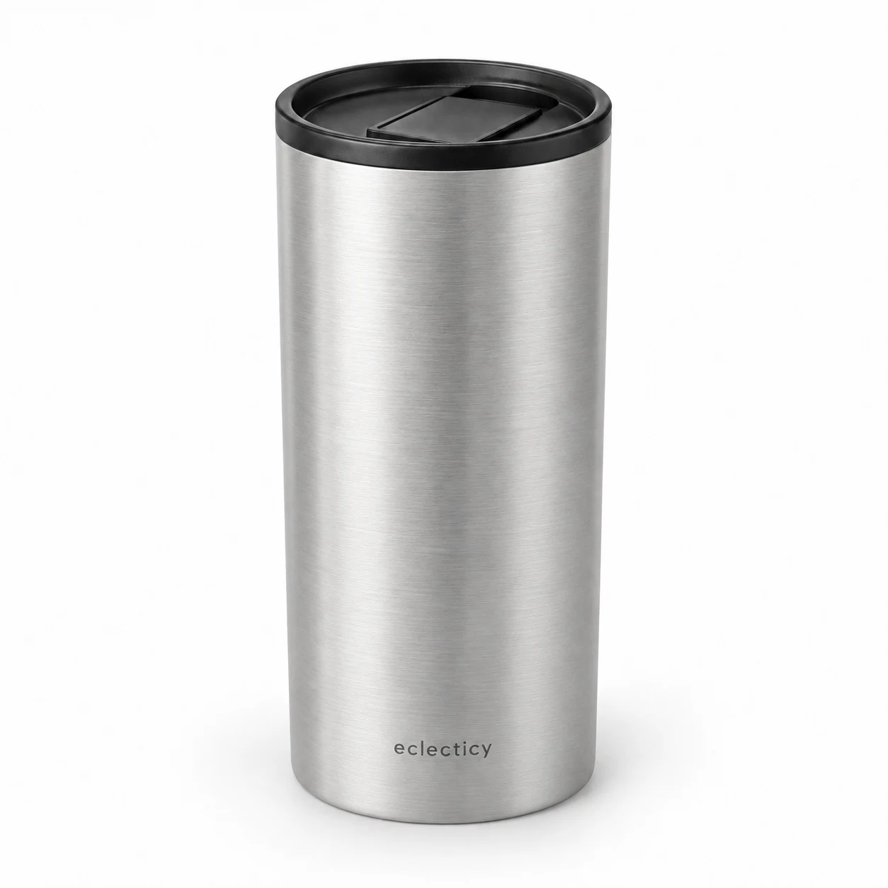 Metro Travel Tumbler — Brushed Silver, 16 oz